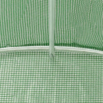Zöld acélvázas melegház 24 m² 12 x 2 x 2 m 9