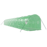 Zöld acélvázas melegház 32 m² 16 x 2 x 2 m 6