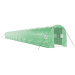 Zöld acélvázas melegház 48 m² 24 x 2 x 2 m 2