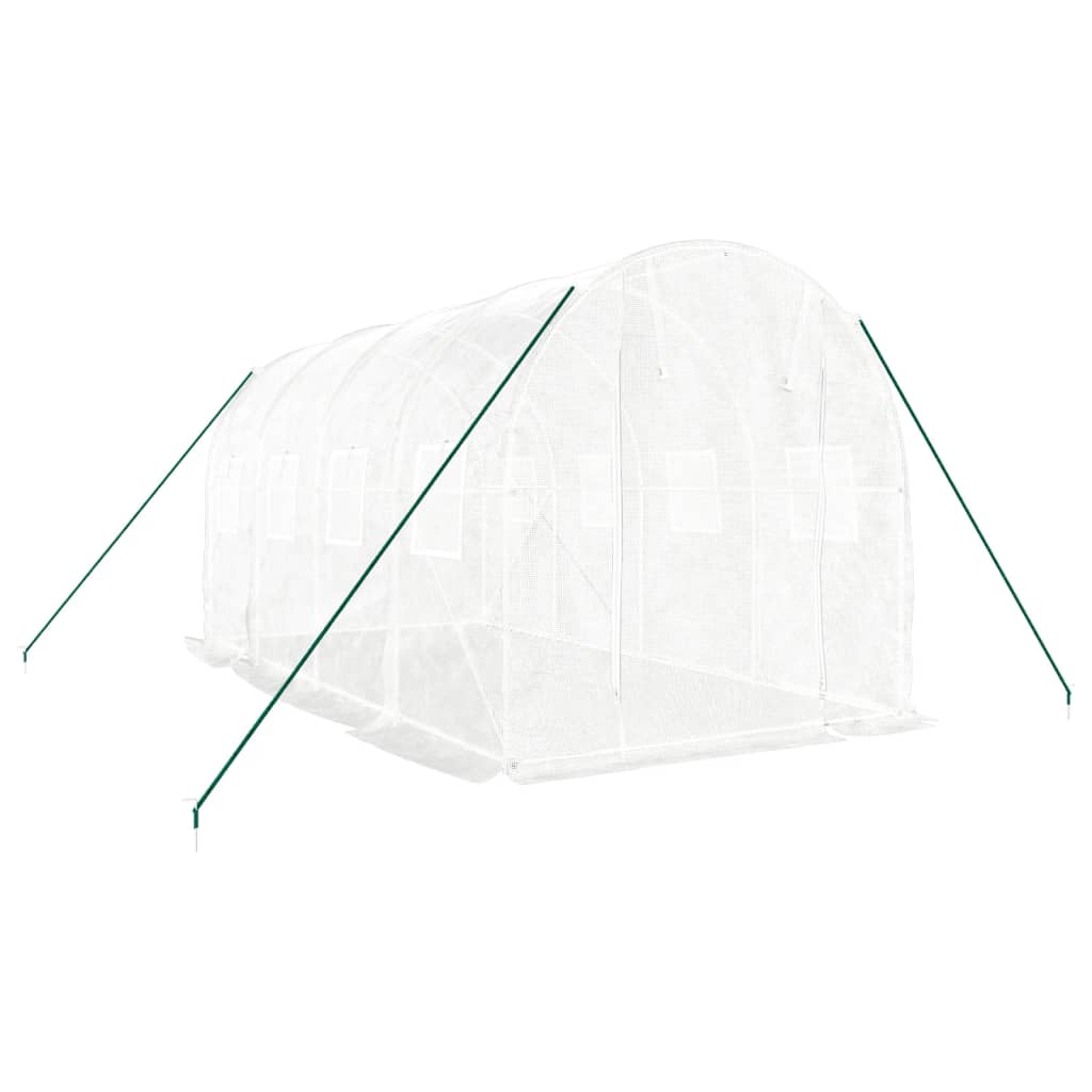 Fehér acélvázas melegház 8 m² 4 x 2 x 2 m 3