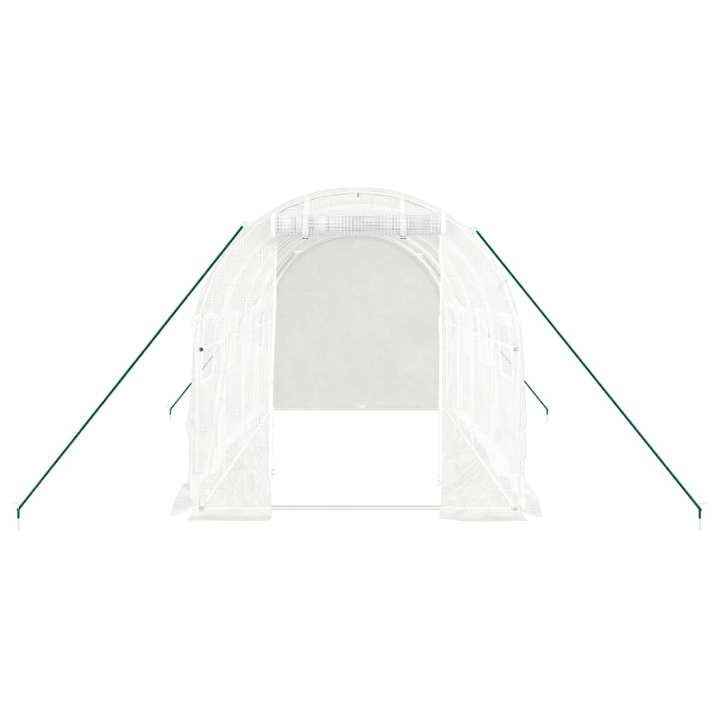 Fehér acélvázas melegház 8 m² 4 x 2 x 2 m 4