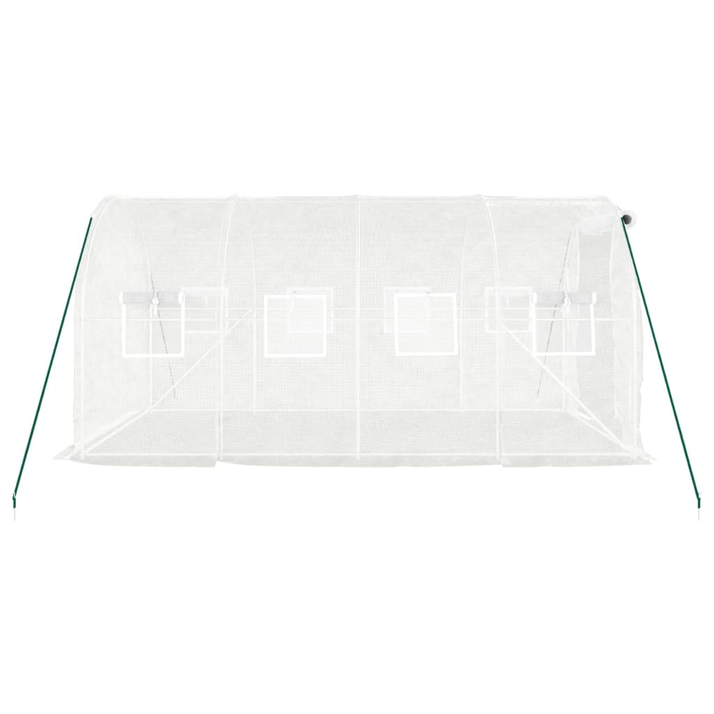 Fehér acélvázas melegház 8 m² 4 x 2 x 2 m 5