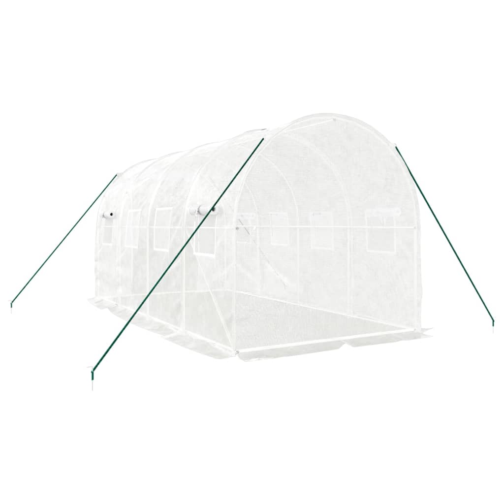 Fehér acélvázas melegház 8 m² 4 x 2 x 2 m 6