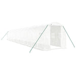 Fehér acélvázas melegház 28 m² 14 x 2 x 2 m 2