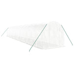 Fehér acélvázas melegház 28 m² 14 x 2 x 2 m 3