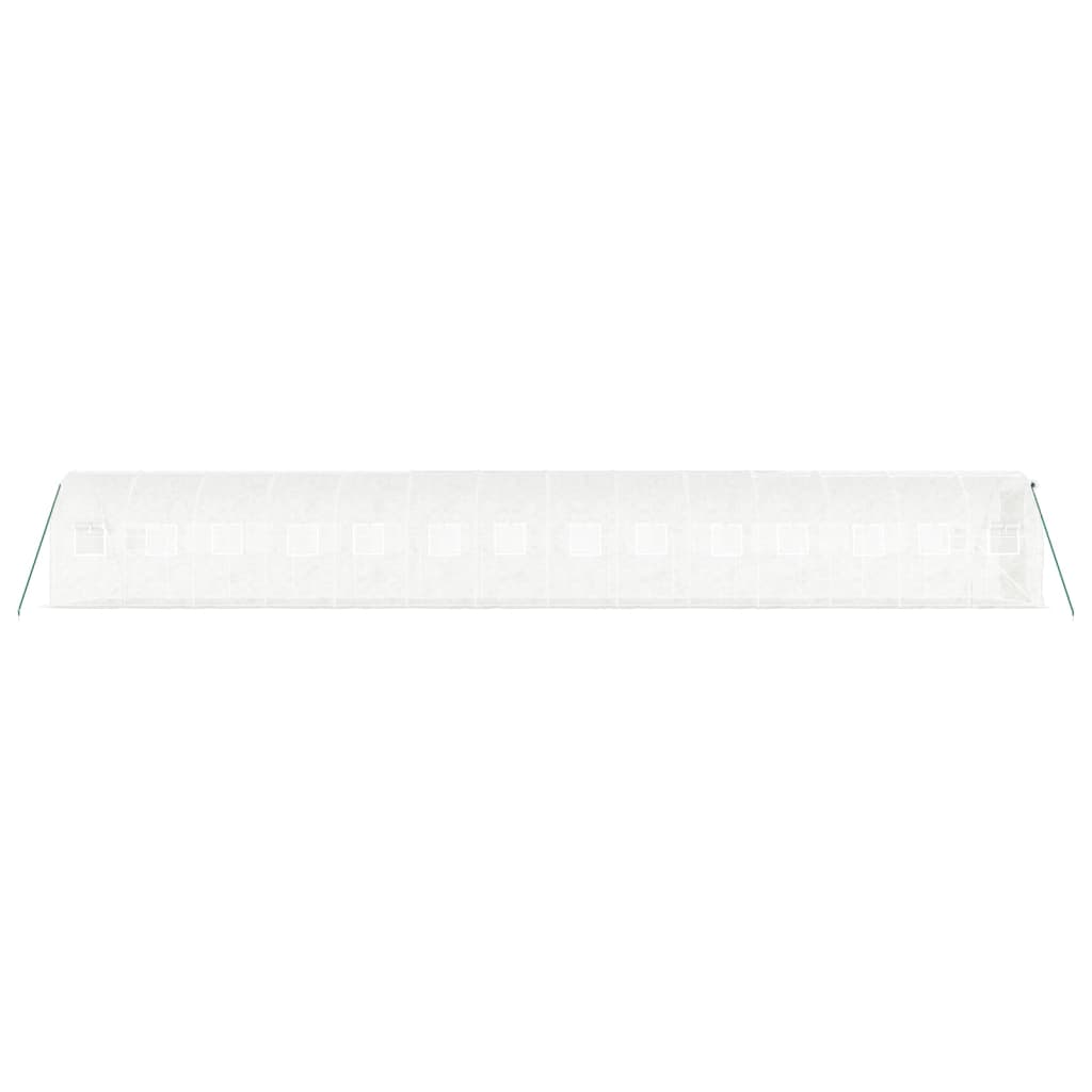 Fehér acélvázas melegház 28 m² 14 x 2 x 2 m 5