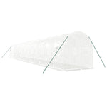 Fehér acélvázas melegház 28 m² 14 x 2 x 2 m 6