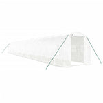 Fehér acélvázas melegház 36 m² 18 x 2 x 2 m 2