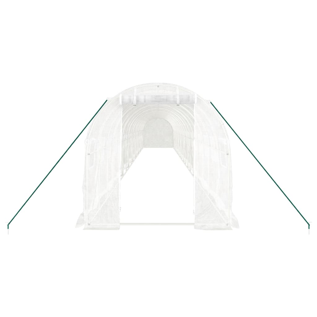 Fehér acélvázas melegház 36 m² 18 x 2 x 2 m 4