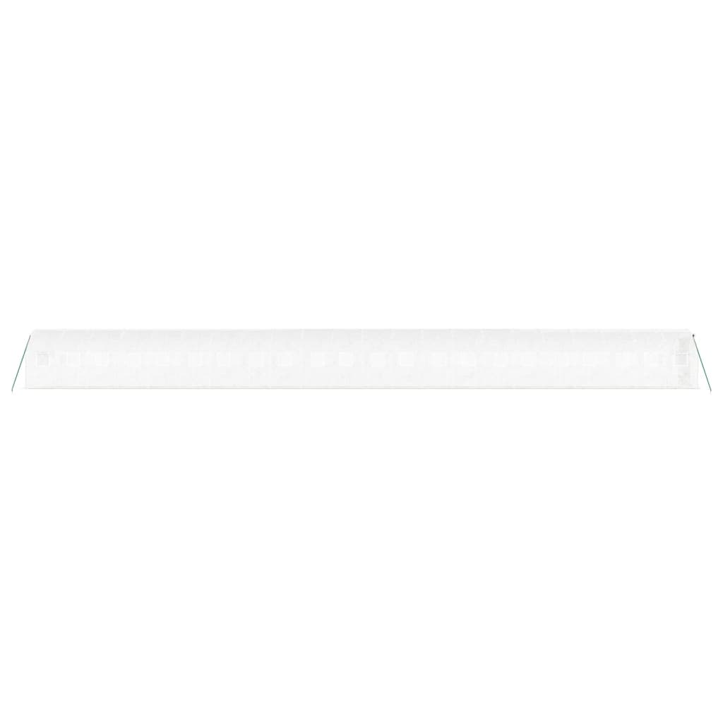 Fehér acélvázas melegház 44 m² 22x2x2 m 5