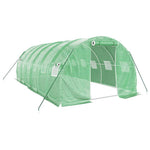 Zöld acélvázas melegház 18 m² 6 x 3 x 2 m 2