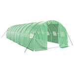 Zöld acélvázas melegház 30 m² 10 x 3 x 2 m 2