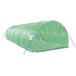 Zöld acélvázas melegház 30 m² 10 x 3 x 2 m 6