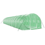 Zöld acélvázas melegház 42 m² 14 x 3 x 2 m 3