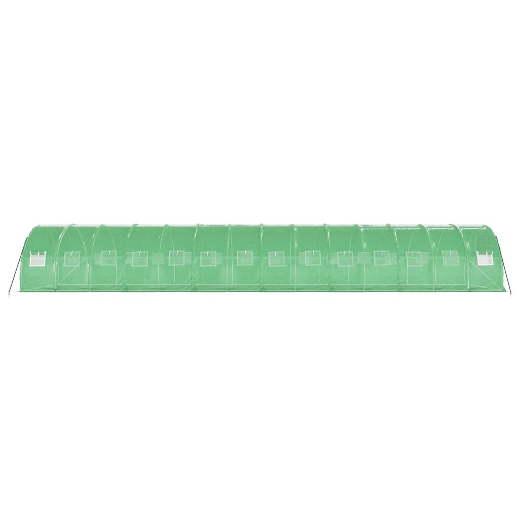 Zöld acélvázas melegház 42 m² 14 x 3 x 2 m 5