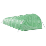 Zöld acélvázas melegház 42 m² 14 x 3 x 2 m 6
