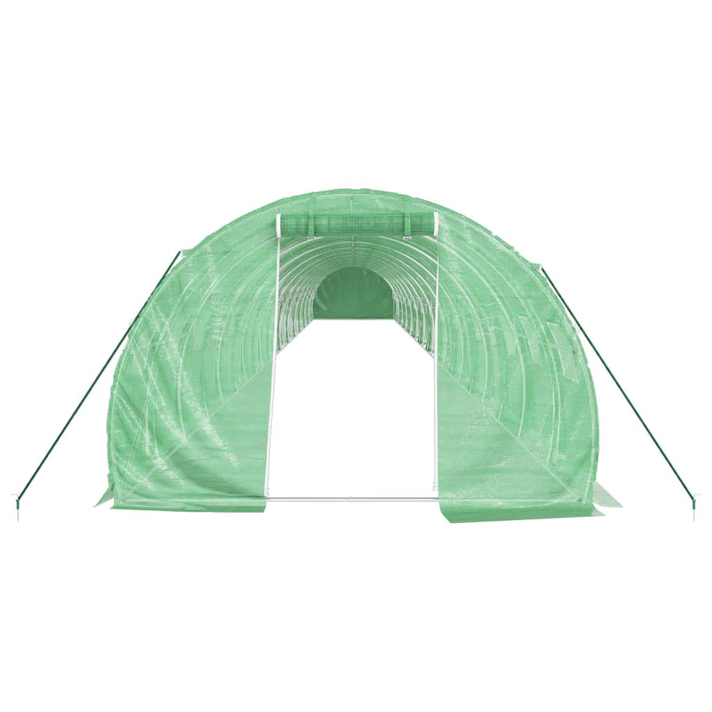 Zöld acélvázas melegház 72 m² 24 x 3 x 2 m 4