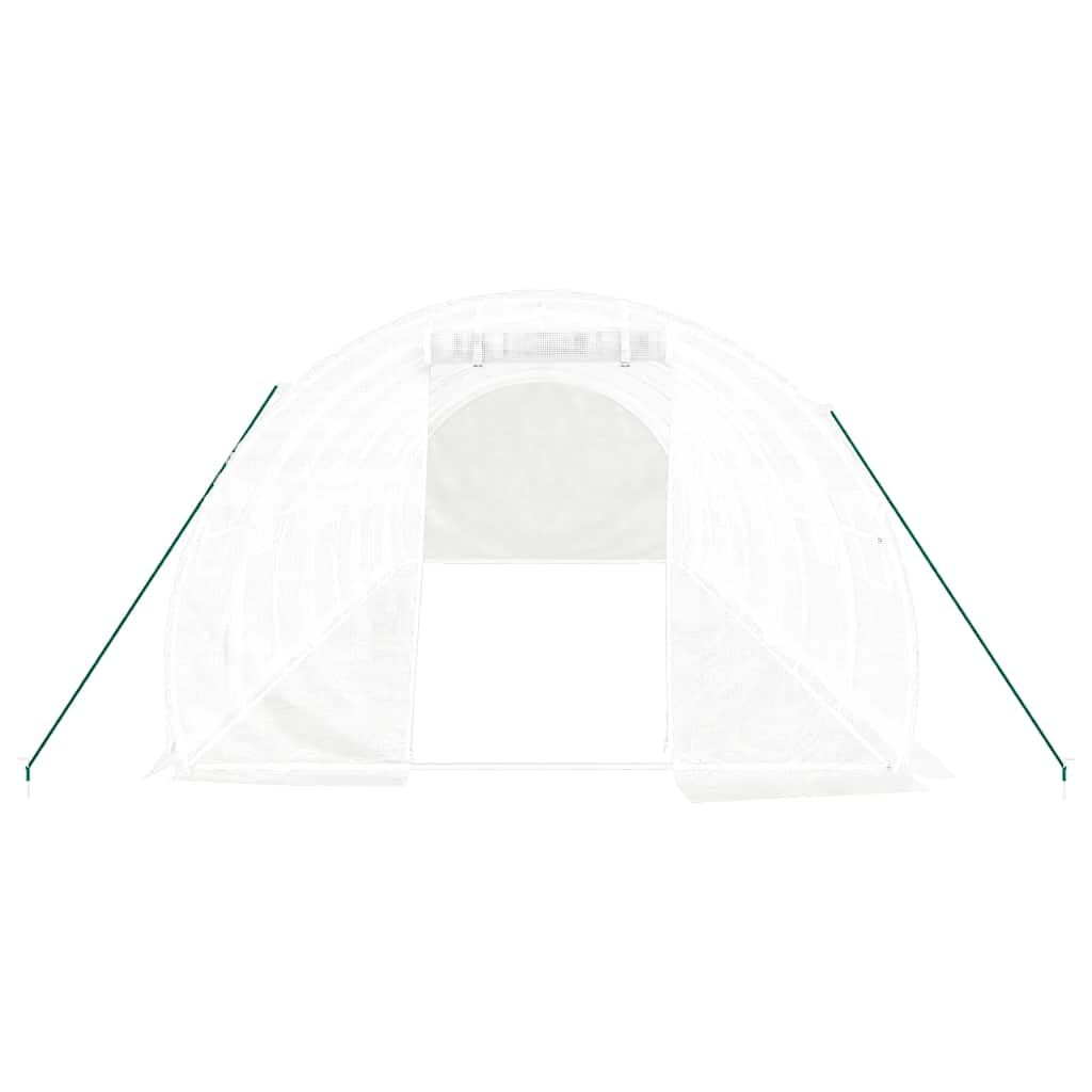 Fehér acélvázas melegház 24 m² 8x3x2 m 4