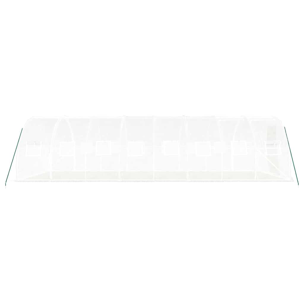 Fehér acélvázas melegház 24 m² 8x3x2 m 5