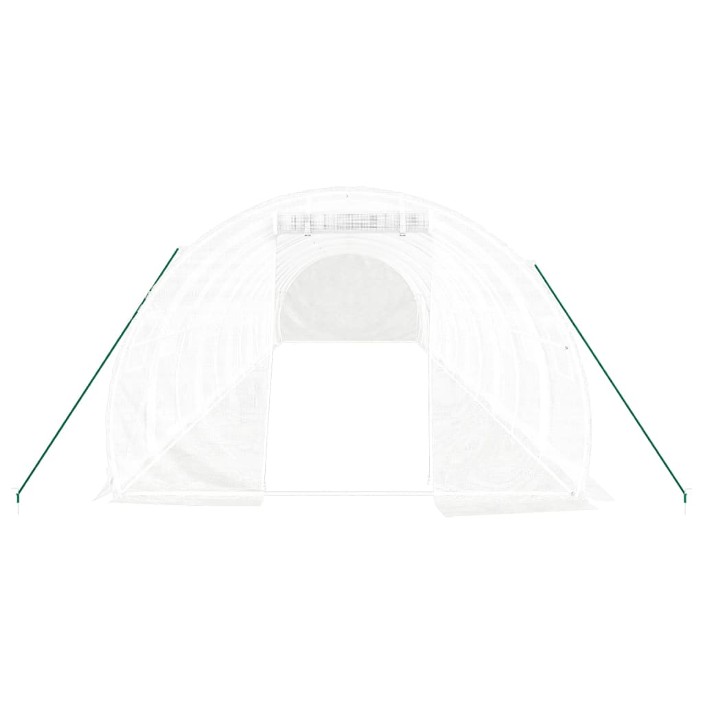 Fehér acélvázas melegház 36 m² 12 x 3 x 2 m 4