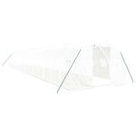 Fehér acélvázas melegház 48 m² 16 x 3 x 2 m 2