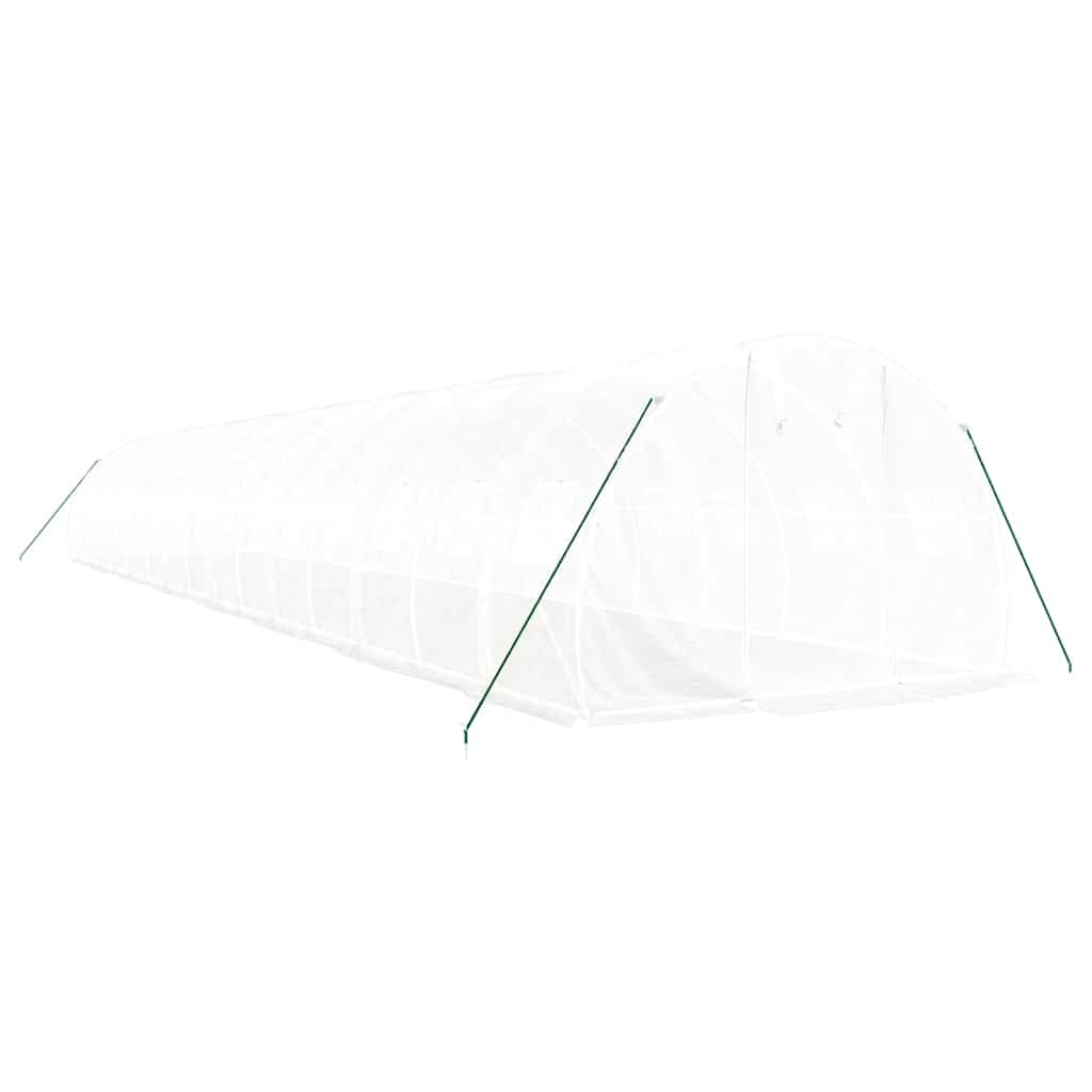 Fehér acélvázas melegház 48 m² 16 x 3 x 2 m 3