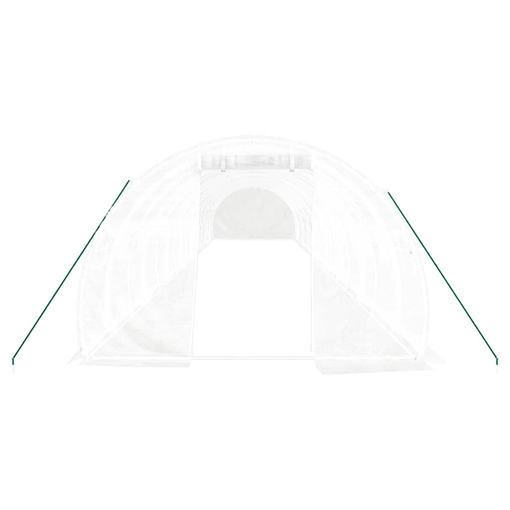 Fehér acélvázas melegház 48 m² 16 x 3 x 2 m 4