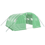 Zöld acélvázas melegház 16 m² 4 x 4 x 2 m 2