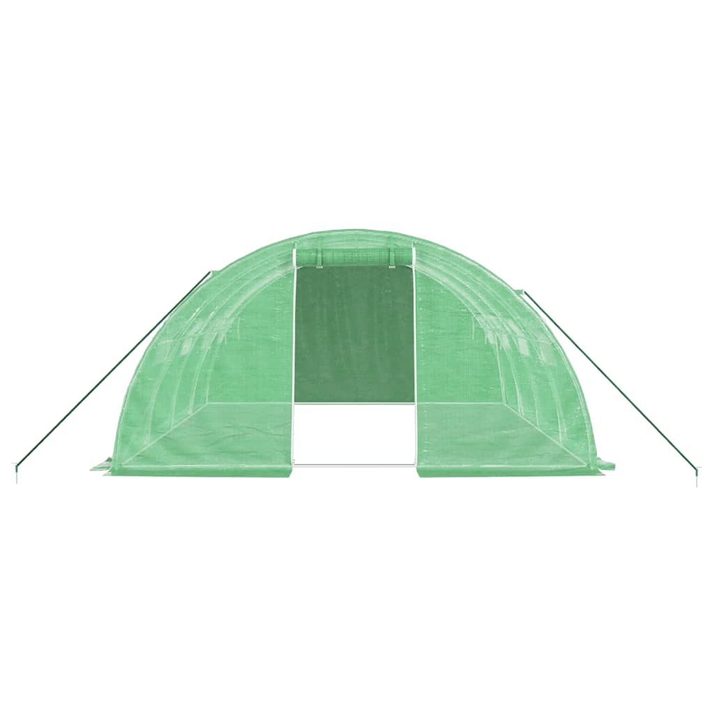 Zöld acélvázas melegház 16 m² 4 x 4 x 2 m 4