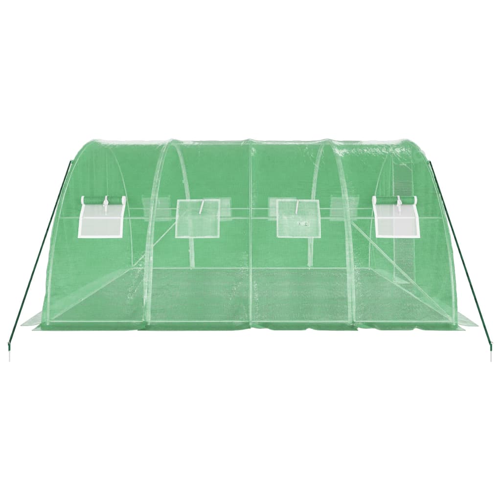 Zöld acélvázas melegház 16 m² 4 x 4 x 2 m 5