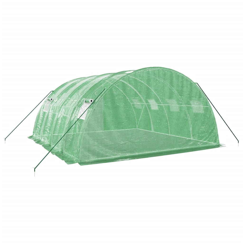Zöld acélvázas melegház 16 m² 4 x 4 x 2 m 6