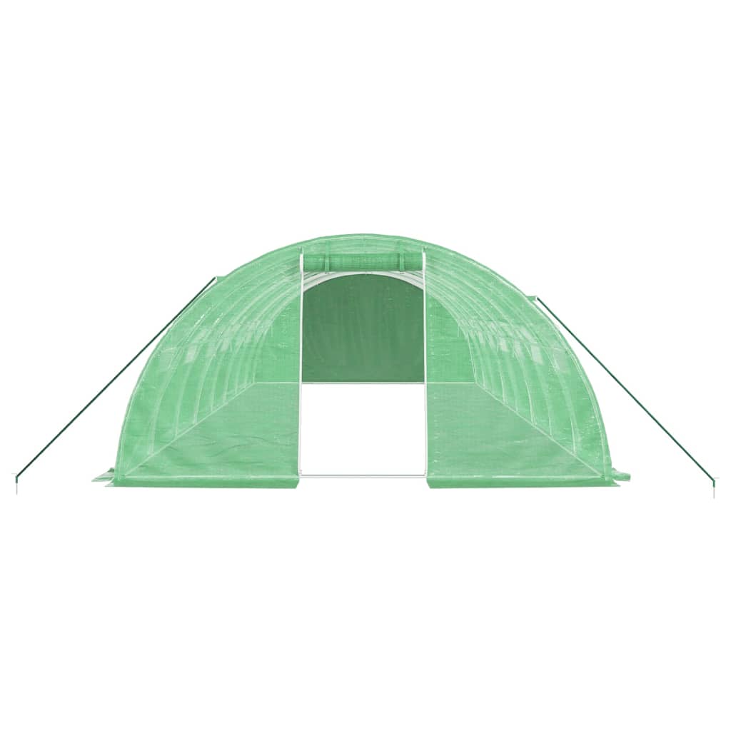 Zöld acélvázas melegház 32 m² 8 x 4 x 2 m 4