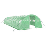 Zöld acélvázas melegház 48 m² 12 x 4 x 2 m 2
