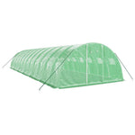 Zöld acélvázas melegház 48 m² 12 x 4 x 2 m 3