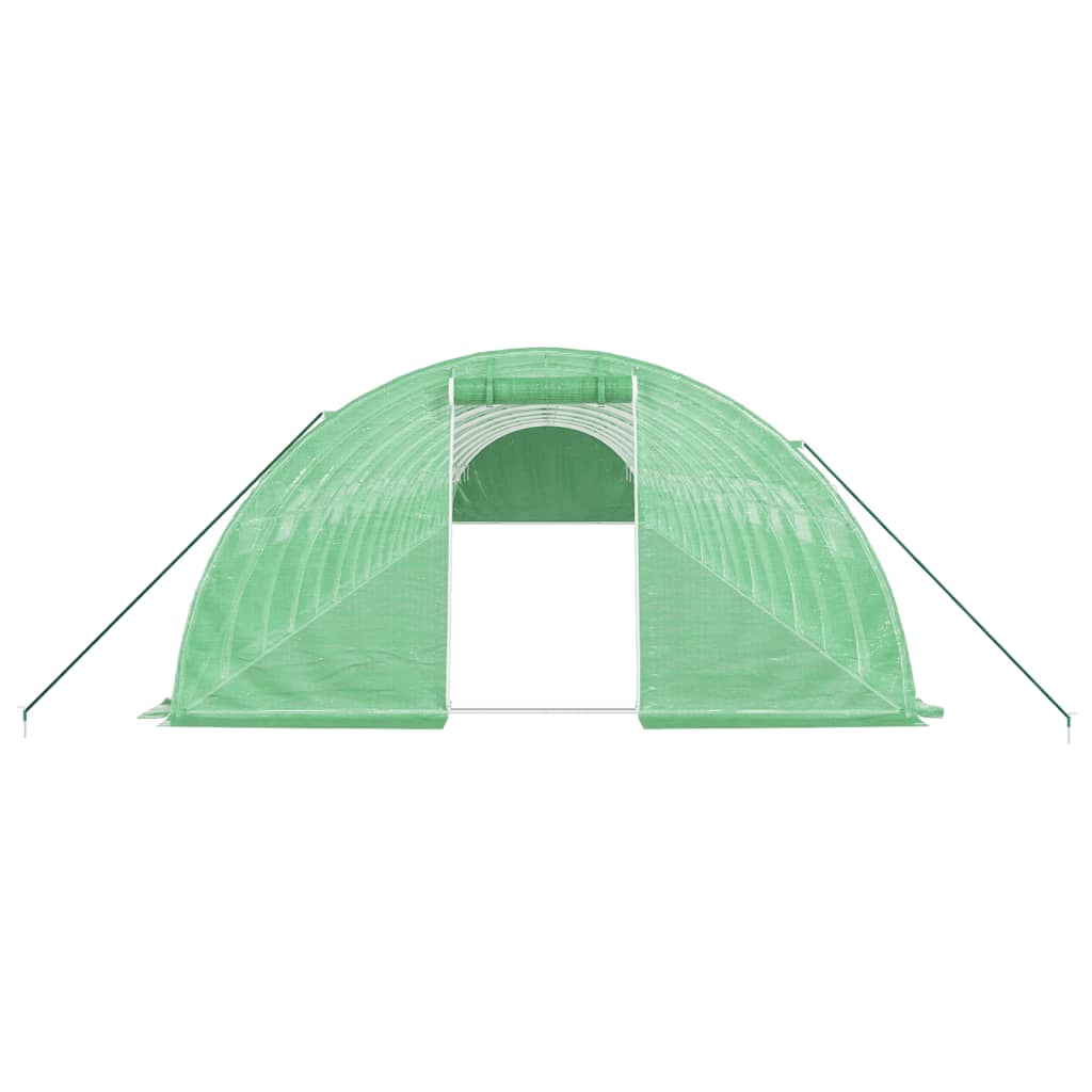 Zöld acélvázas melegház 72 m² 18 x 4 x 2 m 4