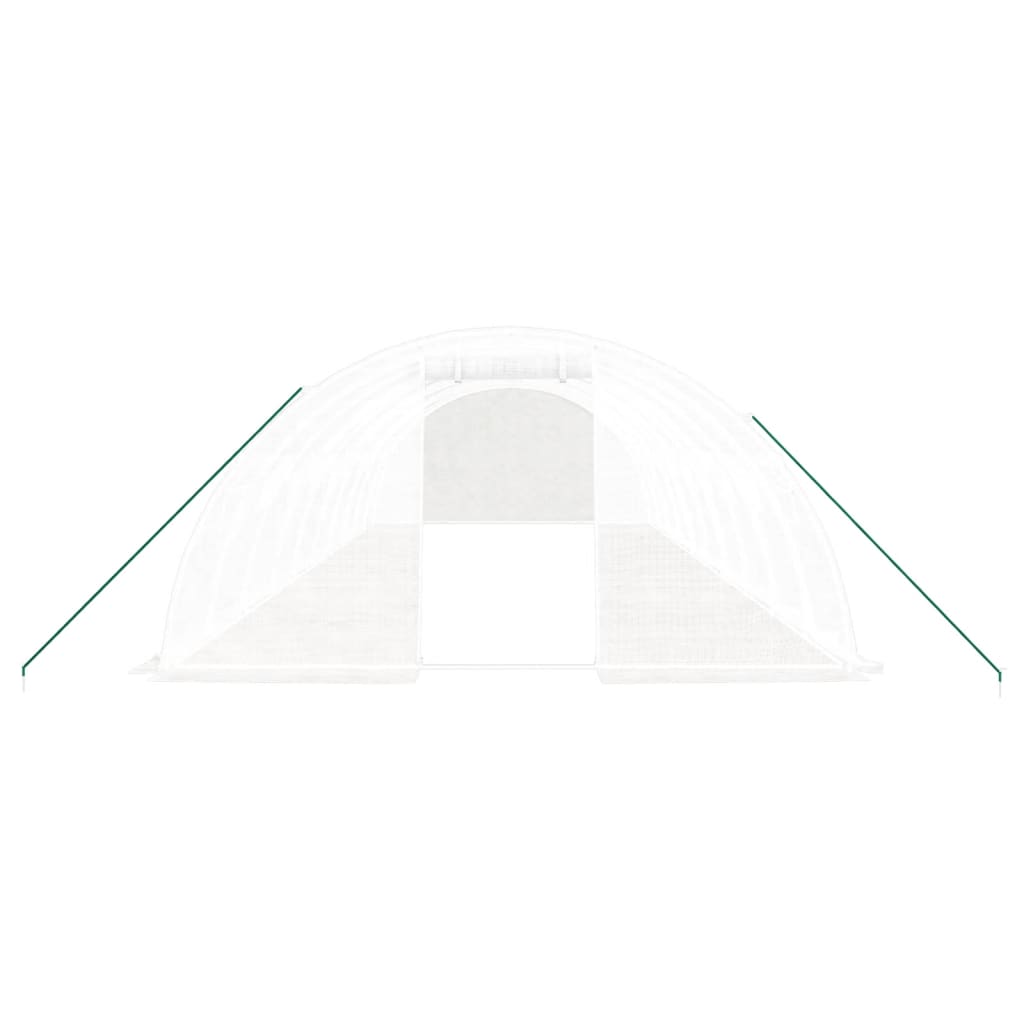 Fehér acélvázas melegház 40 m² 10x4x2 m 4