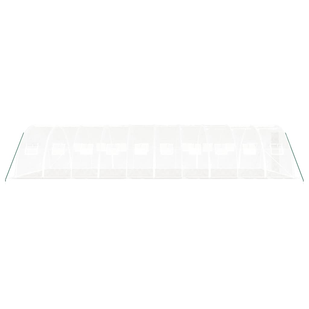 Fehér acélvázas melegház 40 m² 10x4x2 m 5