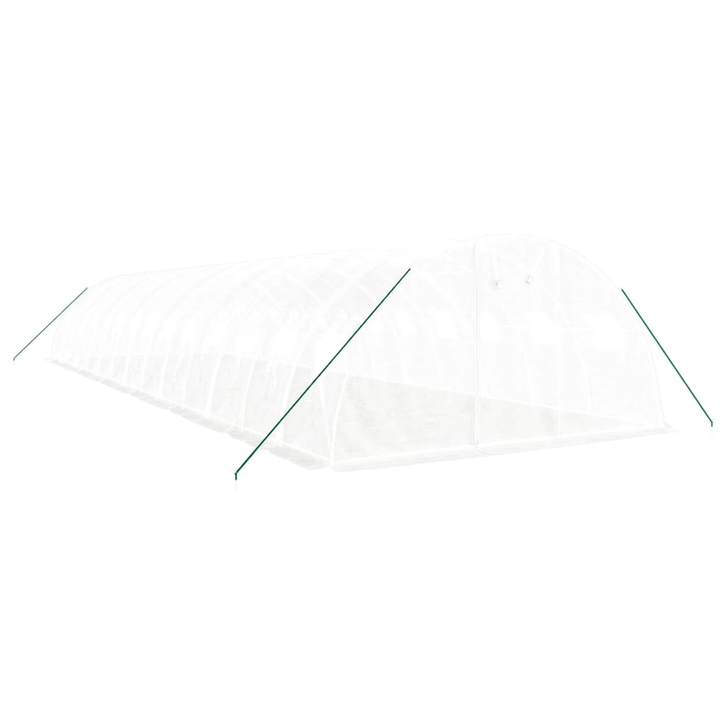 Fehér acélvázas melegház 56 m² 14 x 4 x 2 m 3