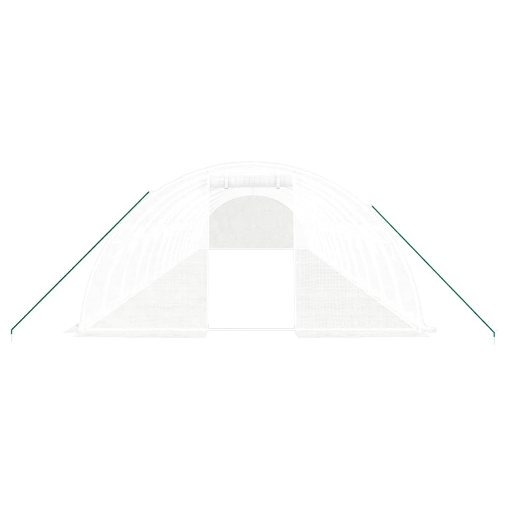 Fehér acélvázas melegház 56 m² 14 x 4 x 2 m 4