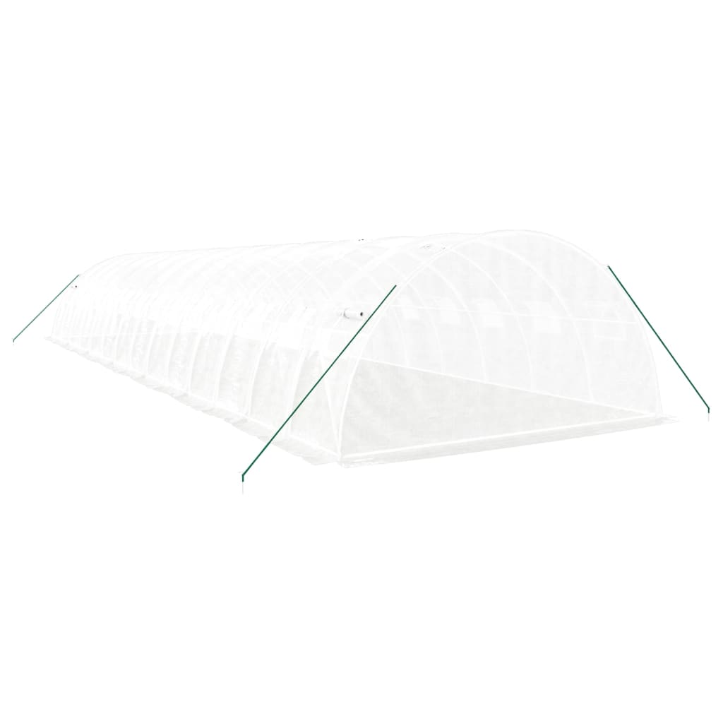 Fehér acélvázas melegház 56 m² 14 x 4 x 2 m 6
