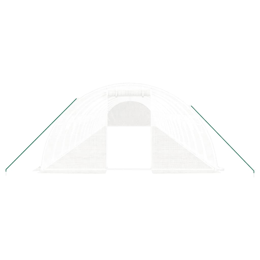 Fehér acélvázas melegház 64 m² 16 x 4 x 2 m 4