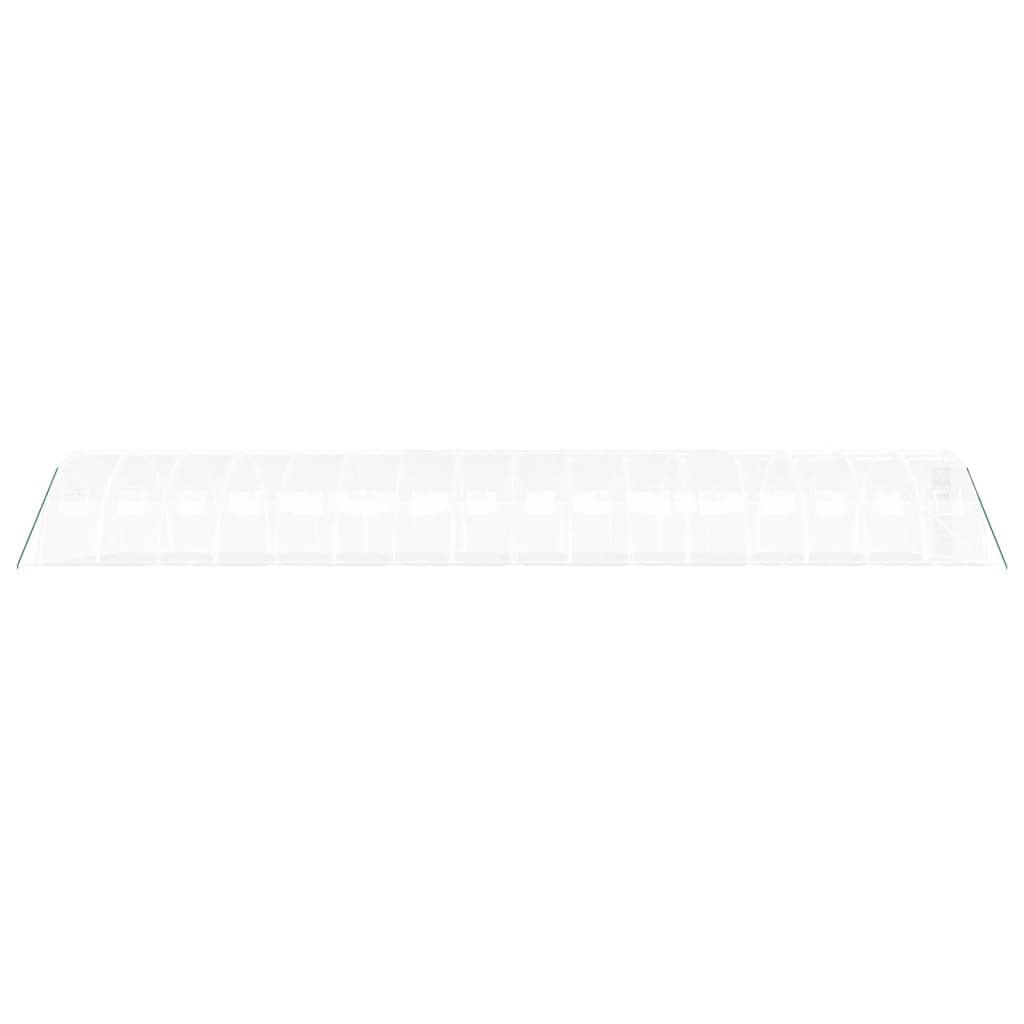 Fehér acélvázas melegház 64 m² 16 x 4 x 2 m 5