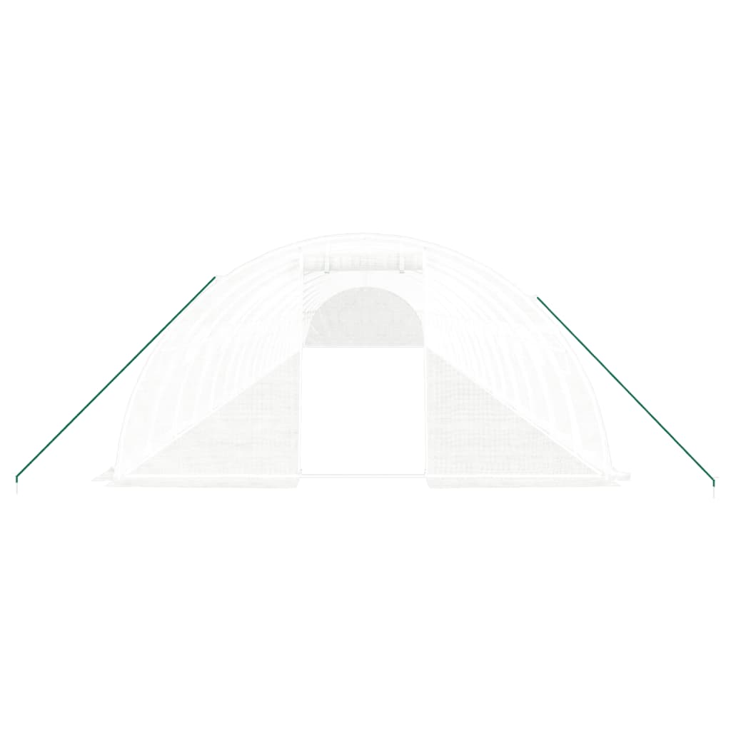 Fehér acélvázas melegház 80 m² 20x4x2 m 4