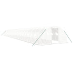 Fehér acélvázas melegház 96 m² 24 x 4 x 2 m 2
