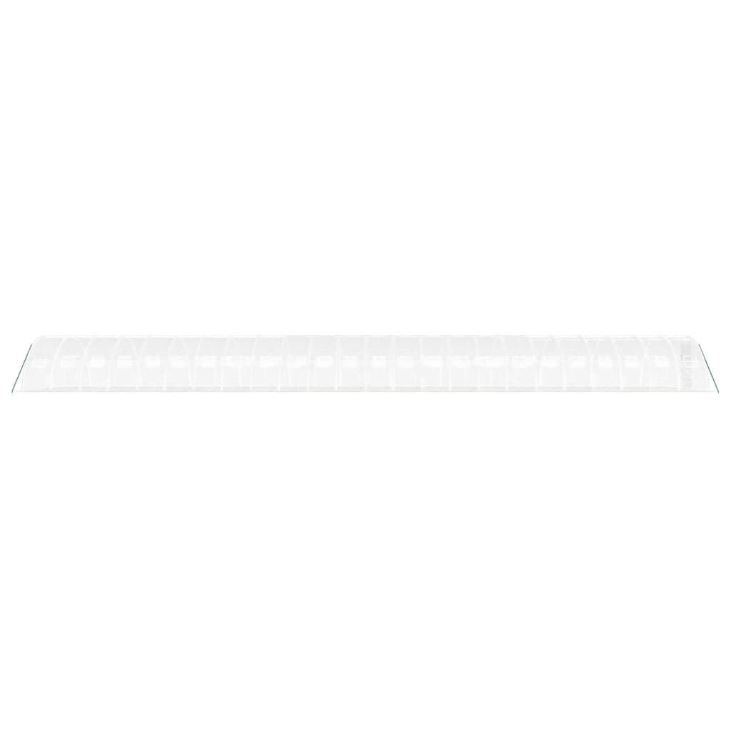 Fehér acélvázas melegház 96 m² 24 x 4 x 2 m 5