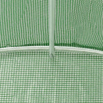 Zöld acélvázas melegház 80 m² 16 x 5 x 2,3 m 9