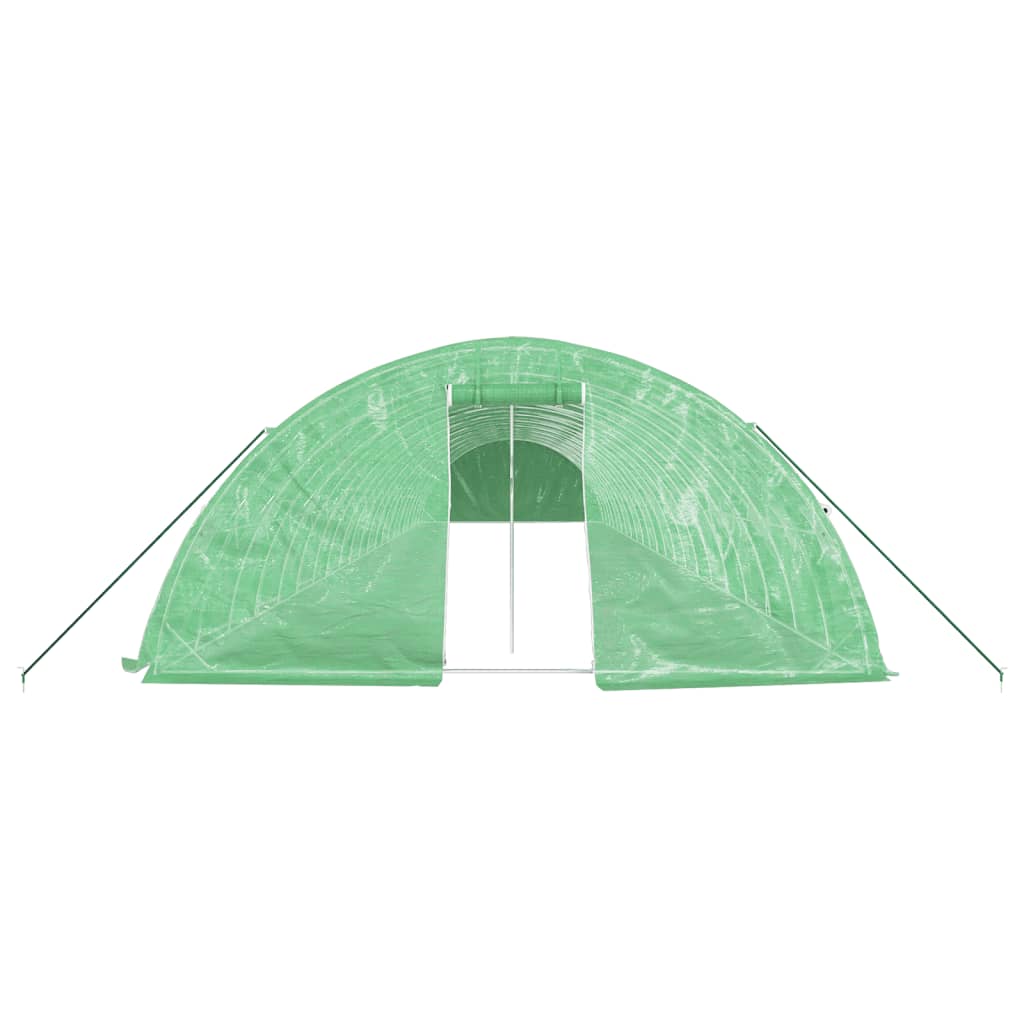 Zöld acélvázas melegház 110 m² 22 x 5 x 2,3 m 4