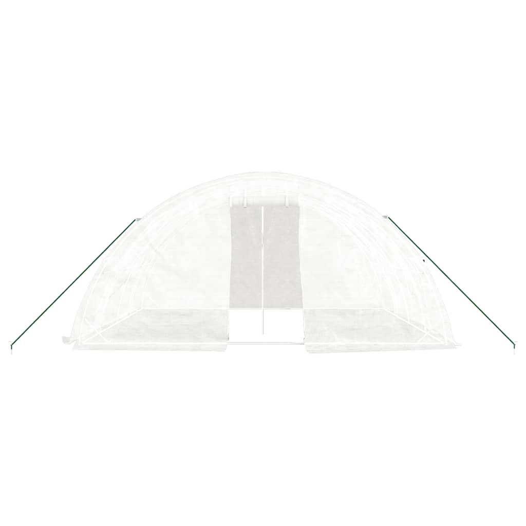Fehér üvegház acélvázzal 20 m² 5x4x2,3 m 4