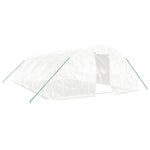 Fehér acélvázas melegház 40 m² 8 x 5 x 2,3 m 2