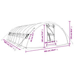 Fehér acélvázas melegház 40 m² 8 x 5 x 2,3 m 12